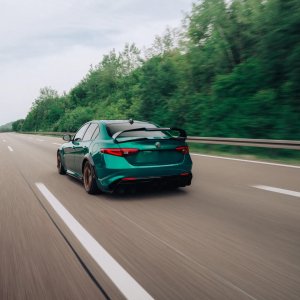 Alfa Romeo Giulia Quadrifoglio GTAm Conversion Kit by PariS'5 GaraGe - Rear GTAm Spoiler - Adjustable - Carbon Fiber